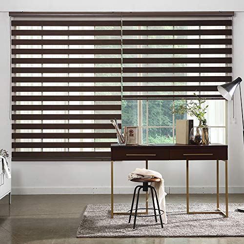 eeHAUS ロールスクリーン ロールカーテン W170×H90cm Amazon｜eeHAUS プレミアム 木目調生地 調光 ロールスクリーン